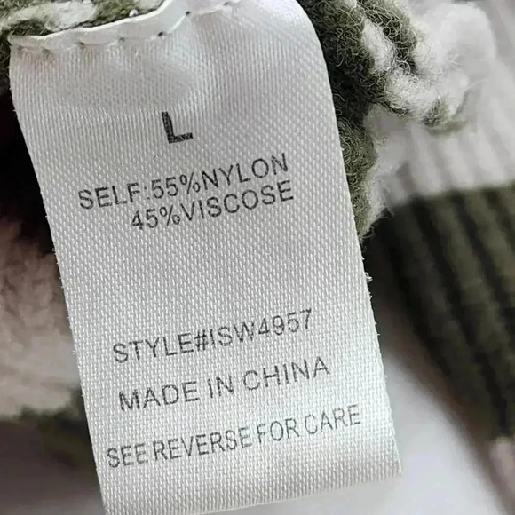 Flying Tomato Striped Stretched Cropped Pullover Sweater Women's L - Picture 7 of 9